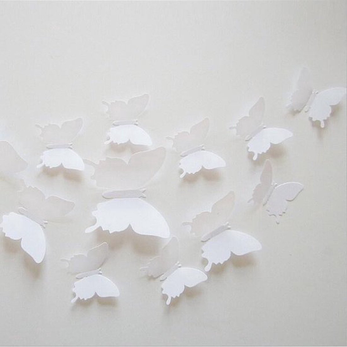 3D Wall Decoration Butterflies 12 Pieces | Wall Butterflies | Butterfly Wall Stickers | Solid Wall Stickers | White - Image 4