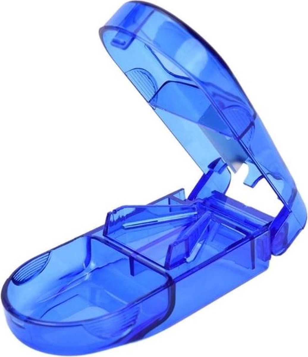 Pill Cutter | Pill Cutter | Pill Box | Pill Storage Box | Medicine Box | Blue - Image 1