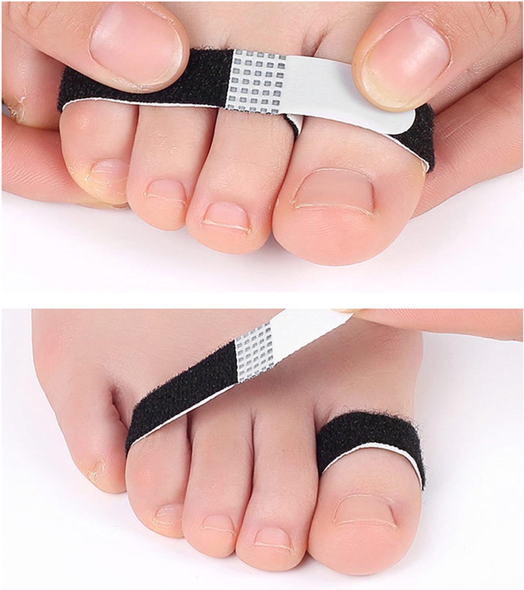Toe Brace I Toe Bandage I Finger Brace I Finger Bandage I Toe And Finger Corrector I Toe Wrap I 1 Pair I White - Image 3