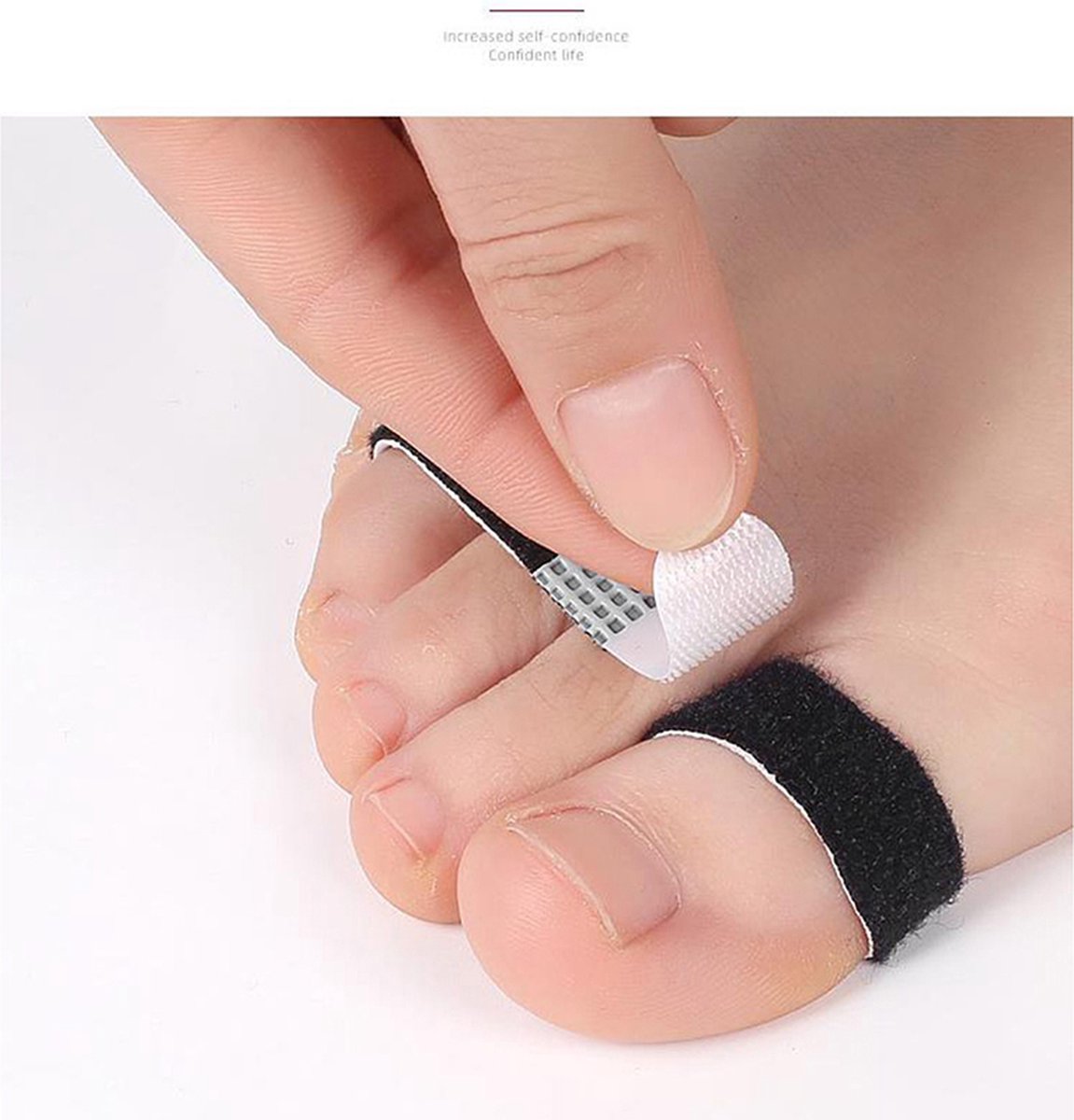 Toe Brace I Toe Bandage I Finger Brace I Finger Bandage I Toe And Finger Corrector I Toe Wrap I 1 Pair I White - Image 5