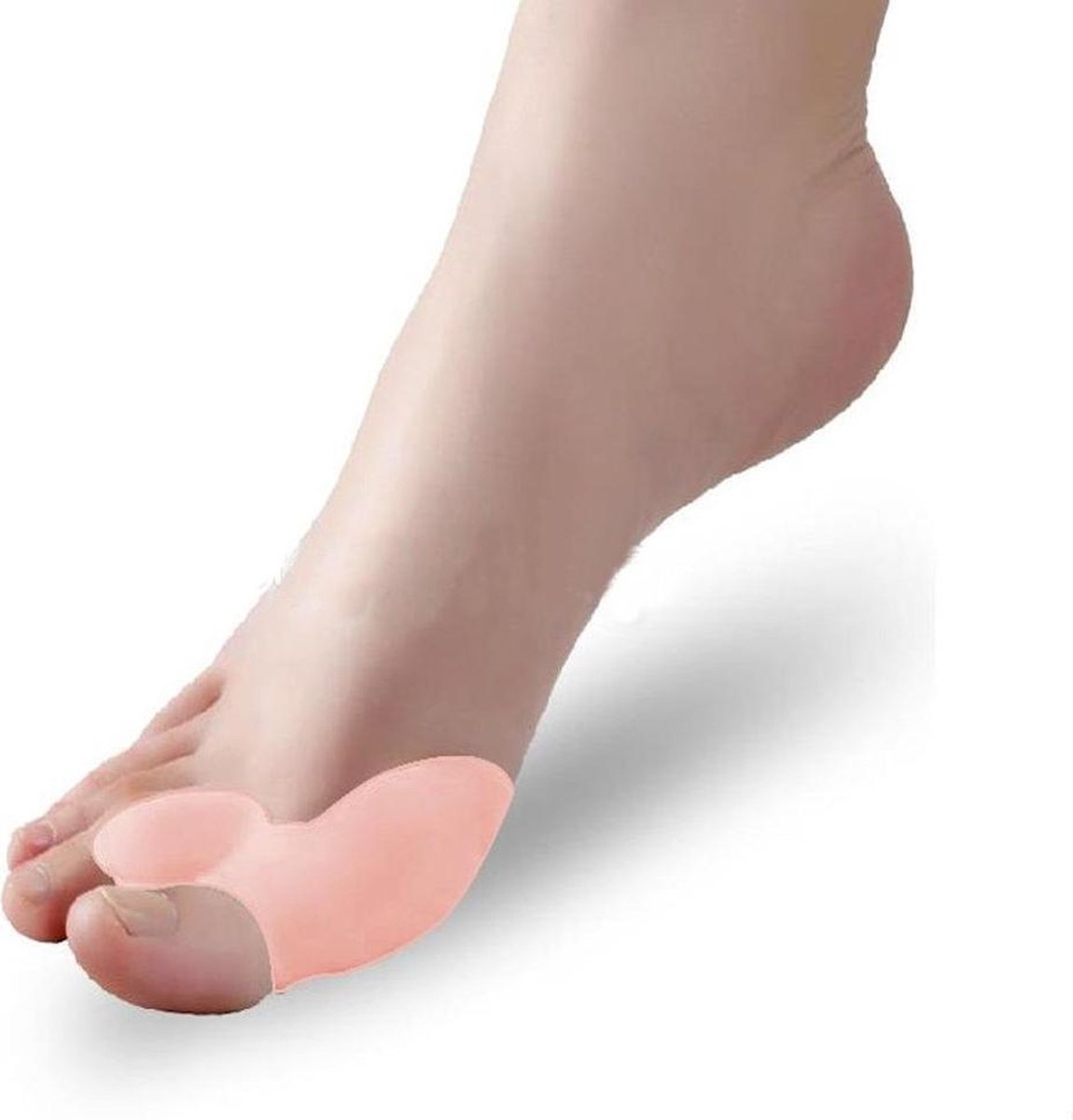 Hallux Valgus Silicone Toe Corrector/Spreader and Big Toe Protector – Silicone Toe Spreaders (Per pair) - beige - Image 1
