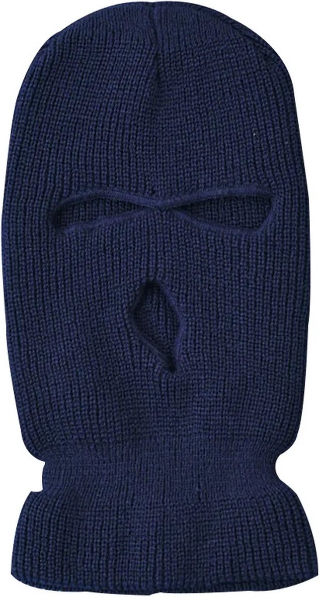 Three-Hole Balaclava | Facemask | Ski Hat | Bivouac | Winter Sports | Motorcycle/Skipper/Cycling Hat | Universal / One Size | Navy Blue - Image 2
