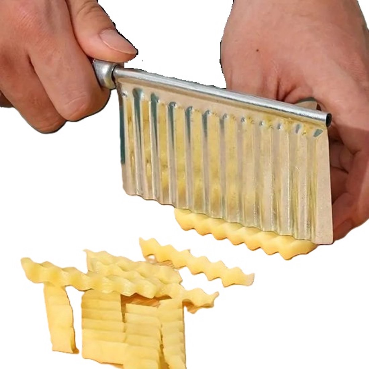 Multifunctional Kitchen Serrated Knife | Serrated Kitchen Knife | Peeler | French Fry Cutter | Potato Cutter | Potato Slicer | Stainless Steel - Image 1