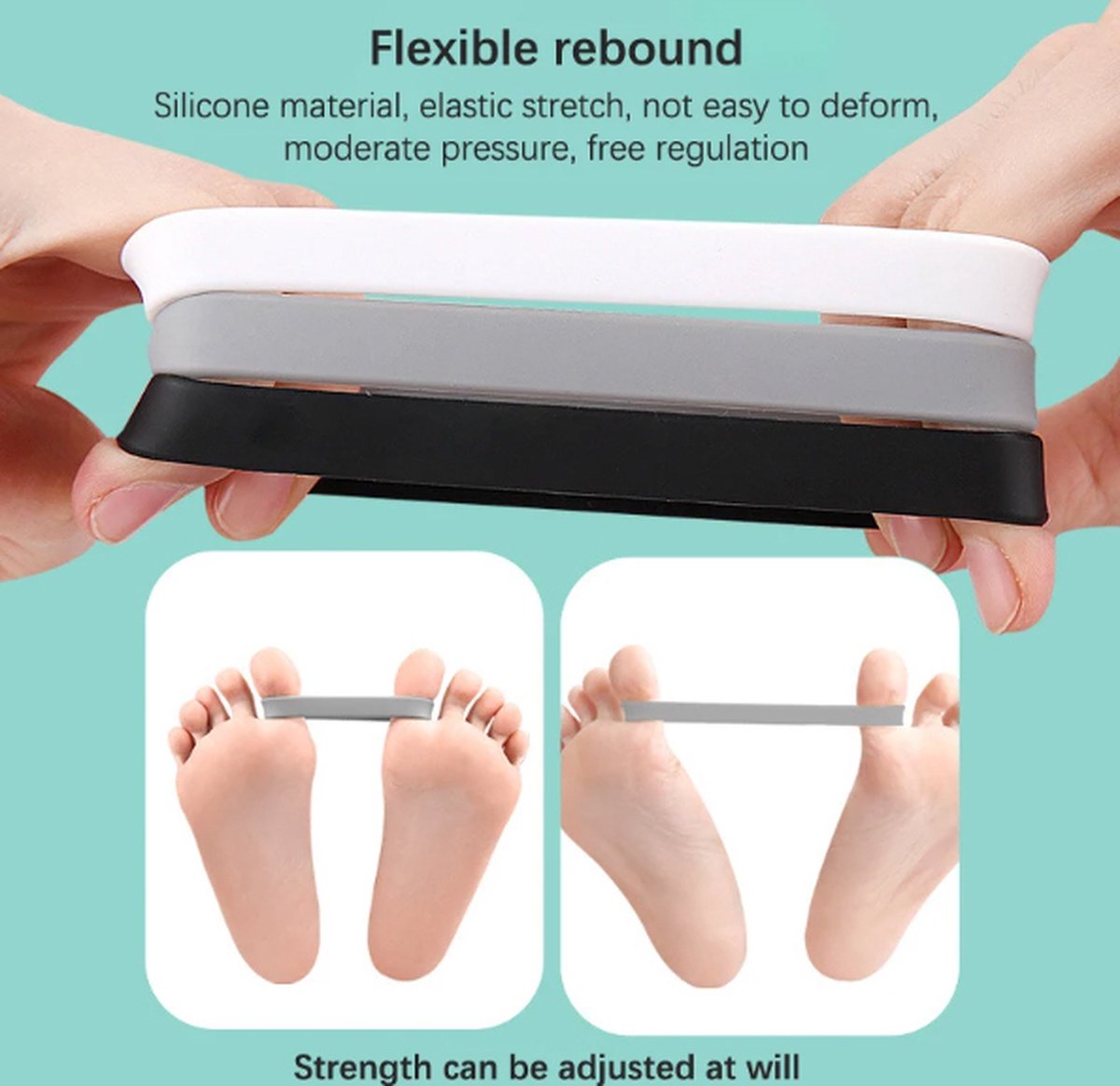 Elastic Toe Spreader | Elastic Toe Stretcher | Orthopedic Training | Hallux Valgus Toe Corrector | Straightening the Big Toe | Gray - Image 5