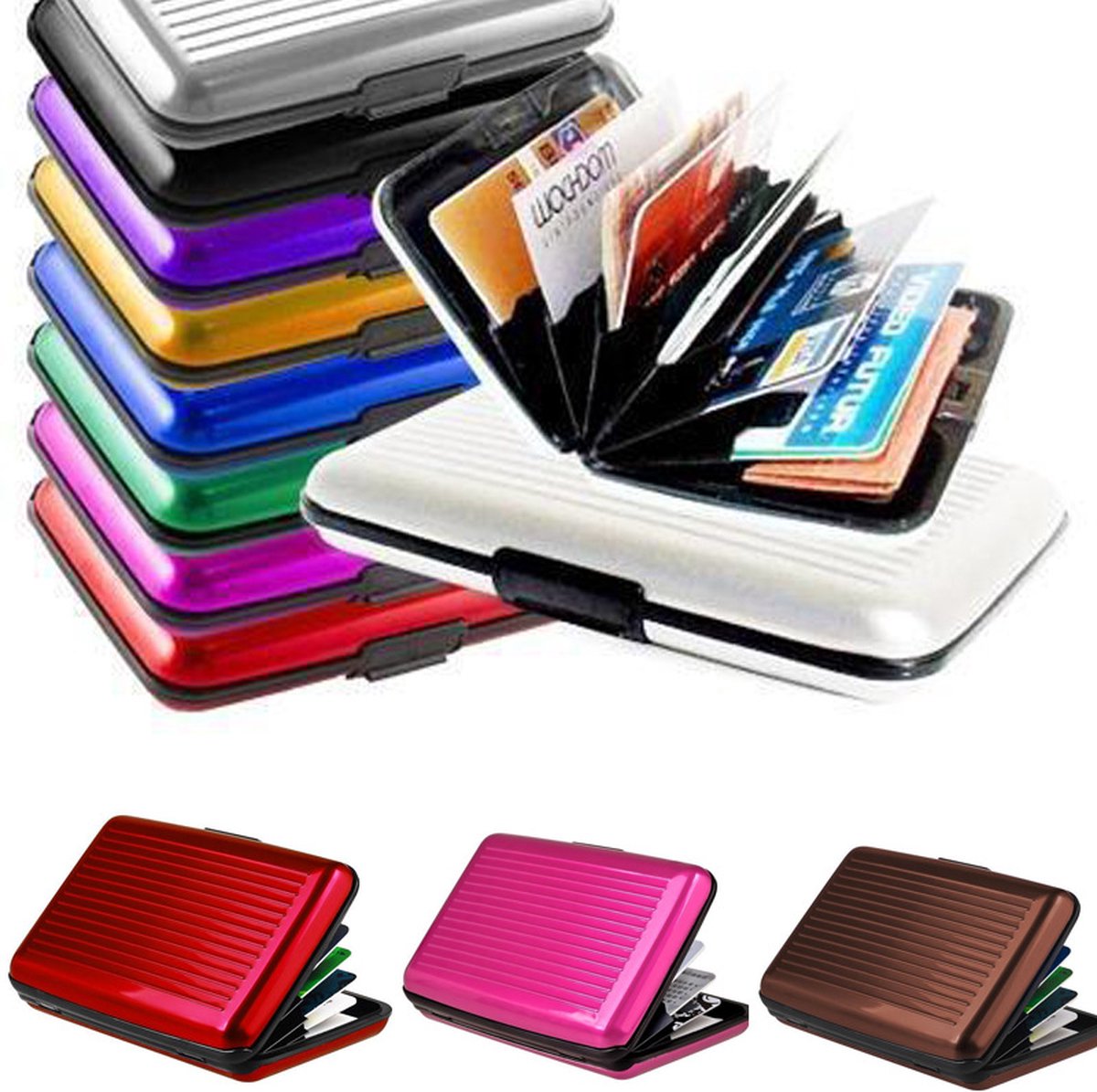 Aluminum Card Holder | Card Holder | Aluminum Wallet | Wallet | Card Holder | Red - Image 4