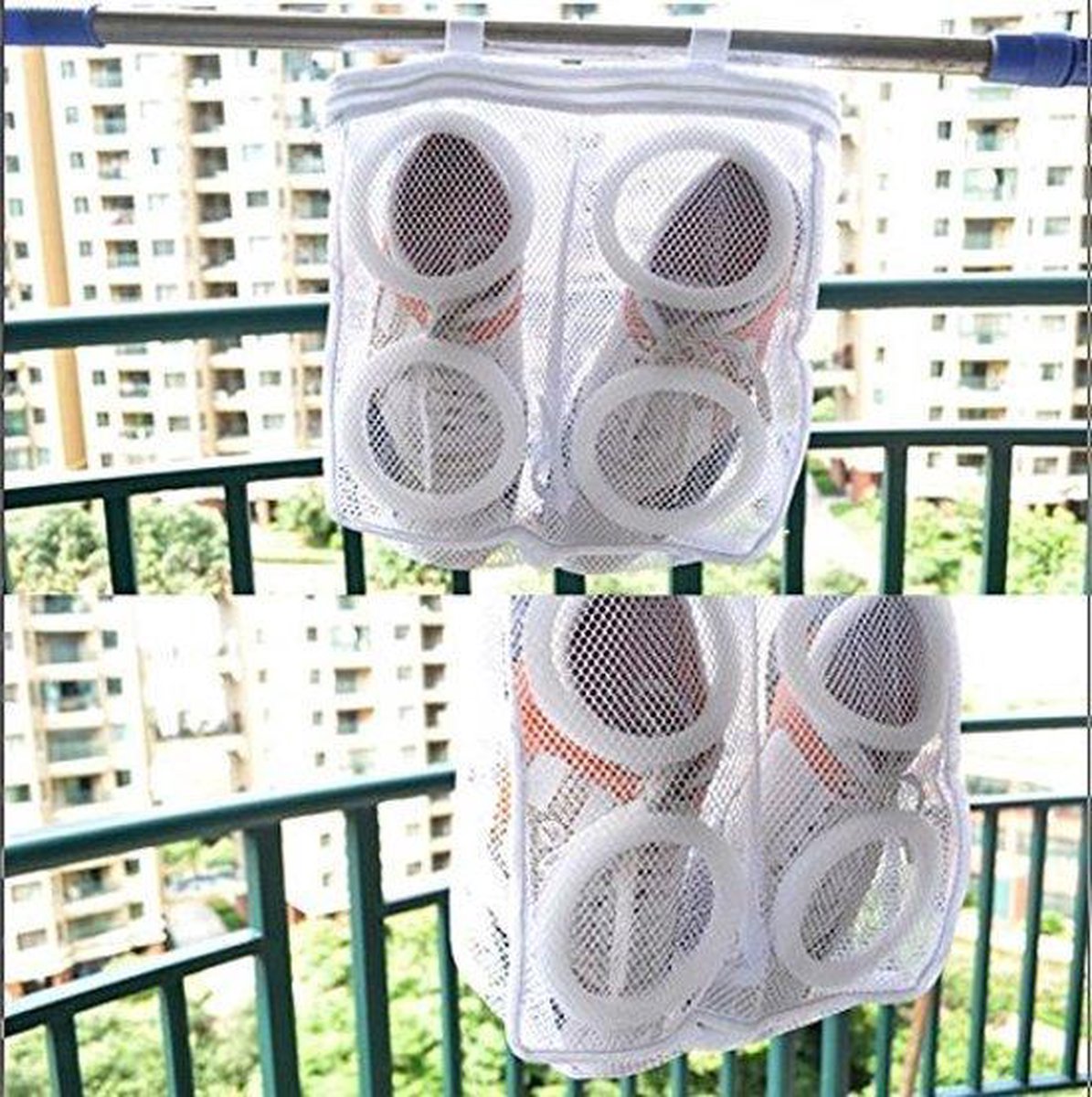 Laundry Bag for Shoes Max size 42 and Lingerie With Zipper - Hangable - Washing Machine and Dryer - Image 2