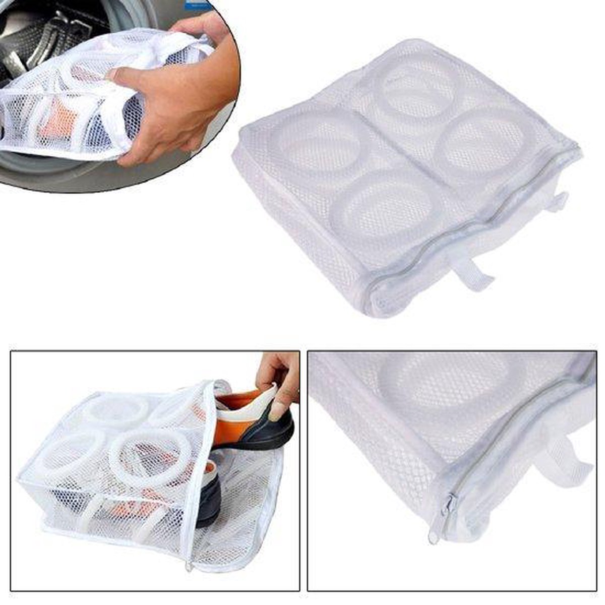 Laundry Bag for Shoes Max size 42 and Lingerie With Zipper - Hangable - Washing Machine and Dryer - Image 3