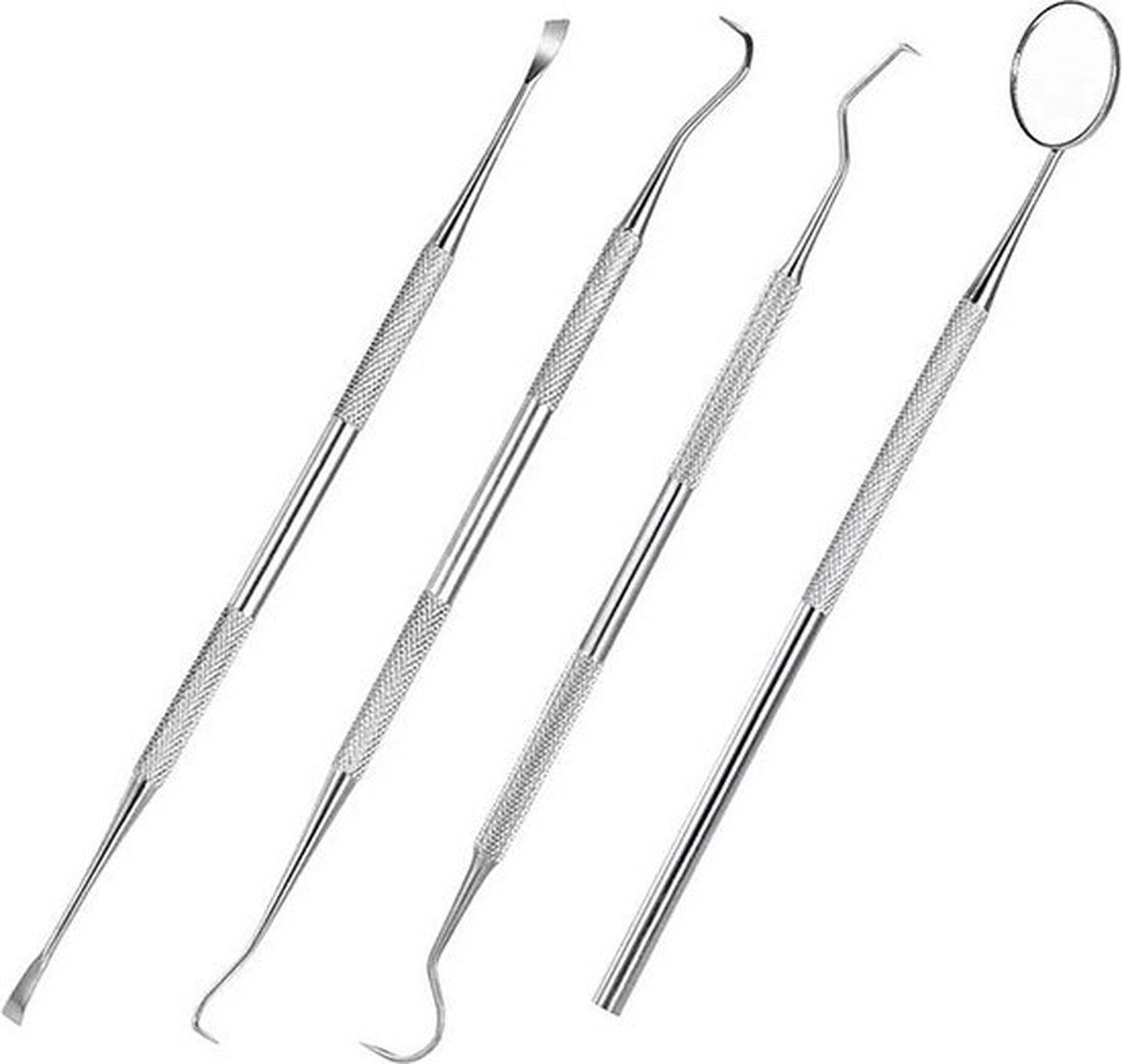 4-Piece Dental Care Tool Set | Dental Set | Oral Care | Plaque and Debris Removal Set | Dental Hook | Stainless Steel - Image 5
