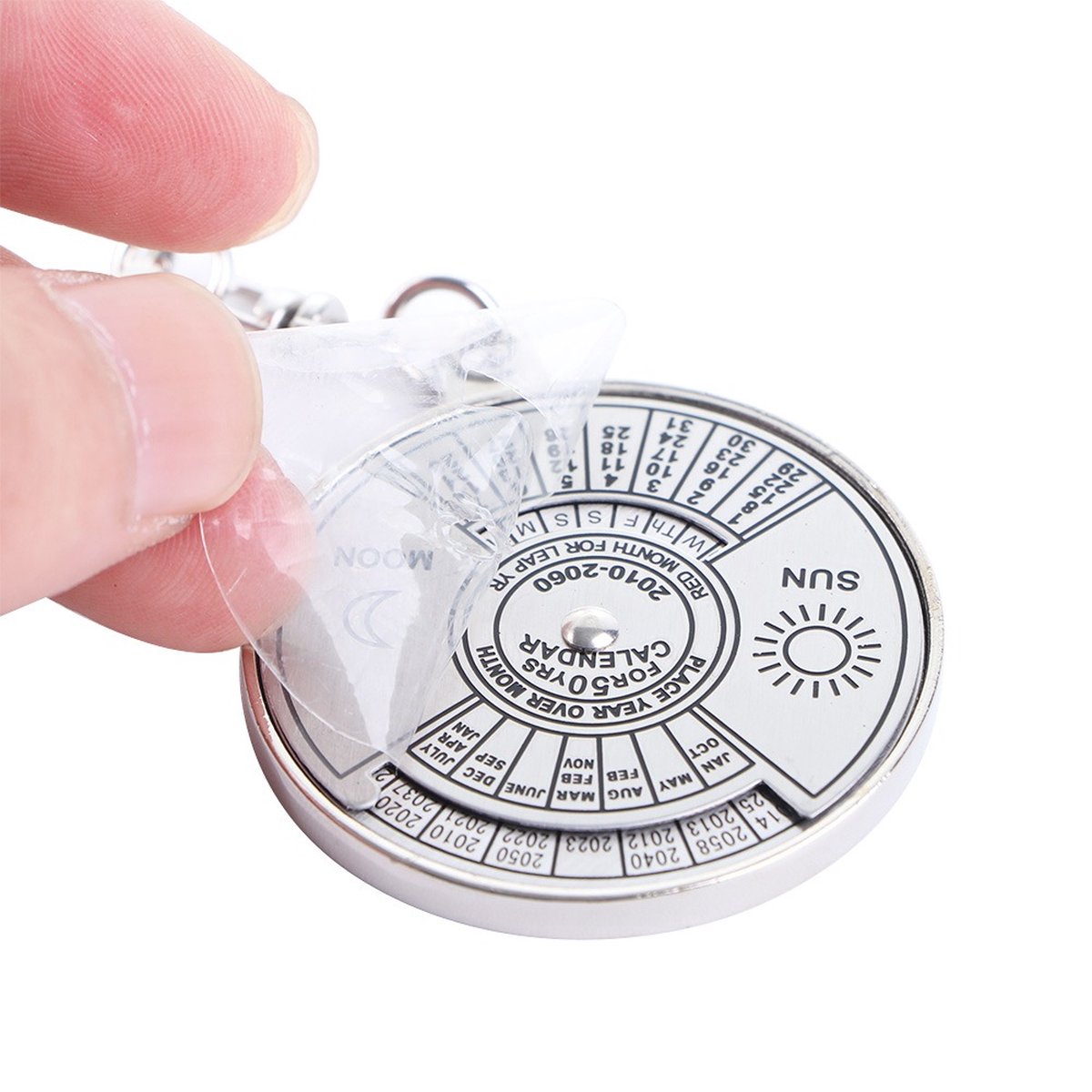 Keychain - New - Hot Sale - 2010 to 2060 - 50 Years - 'Everlasting' Calendar - Calendar - Unisex Keychain - Metal Car Keychain - Ring - Gift - Outdoor - Camping - Image 2