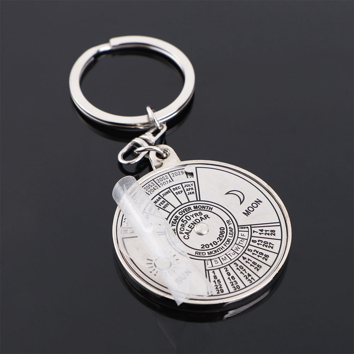 Keychain - New - Hot Sale - 2010 to 2060 - 50 Years - 'Everlasting' Calendar - Calendar - Unisex Keychain - Metal Car Keychain - Ring - Gift - Outdoor - Camping - Image 4