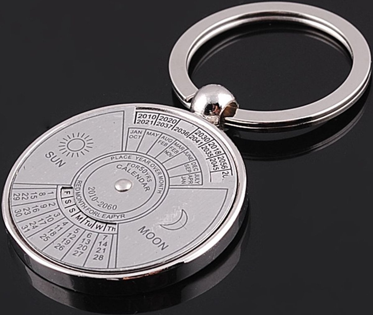 Keychain - New - Hot Sale - 2010 to 2060 - 50 Years - 'Everlasting' Calendar - Calendar - Unisex Keychain - Metal Car Keychain - Ring - Gift - Outdoor - Camping - Image 5