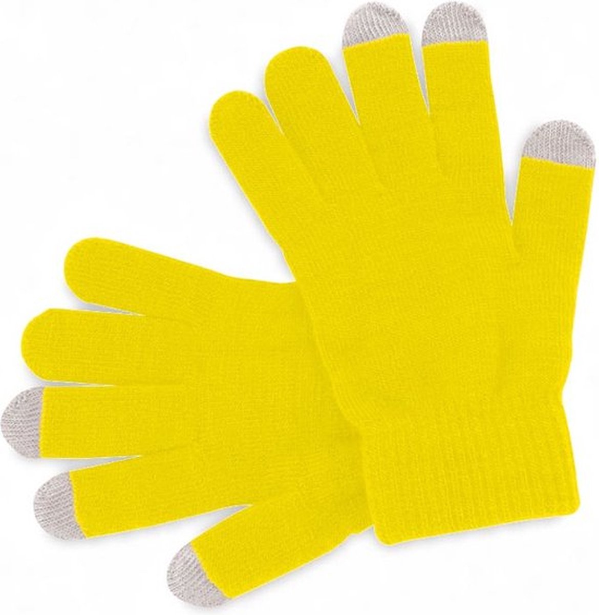 Touchscreen Gloves | Mittens | Touch Tip Gloves | Scandinavian Pattern | Unisex | For Adults | One Size | Yellow - Image 5