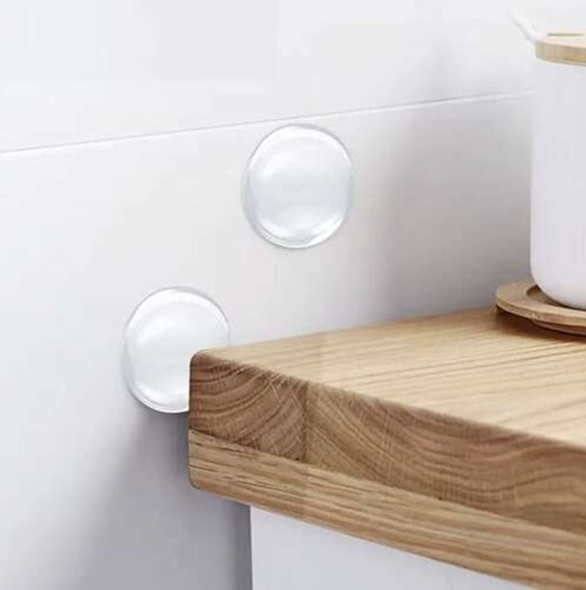 Door Stoppers | Self-Adhesive Door Protectors | Door Protection | Silicone | Transparent | Washable | 2 Pieces - Image 5