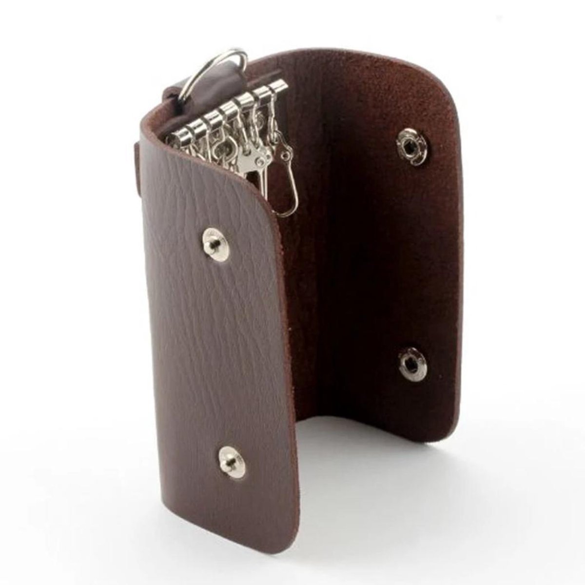 Key holder - Key wallet - Key organizer - Keychain - Leather - Brown - Image 3