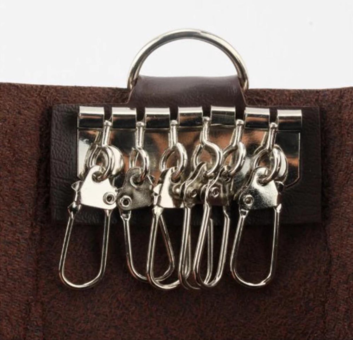 Key holder - Key wallet - Key organizer - Keychain - Leather - Brown - Image 5