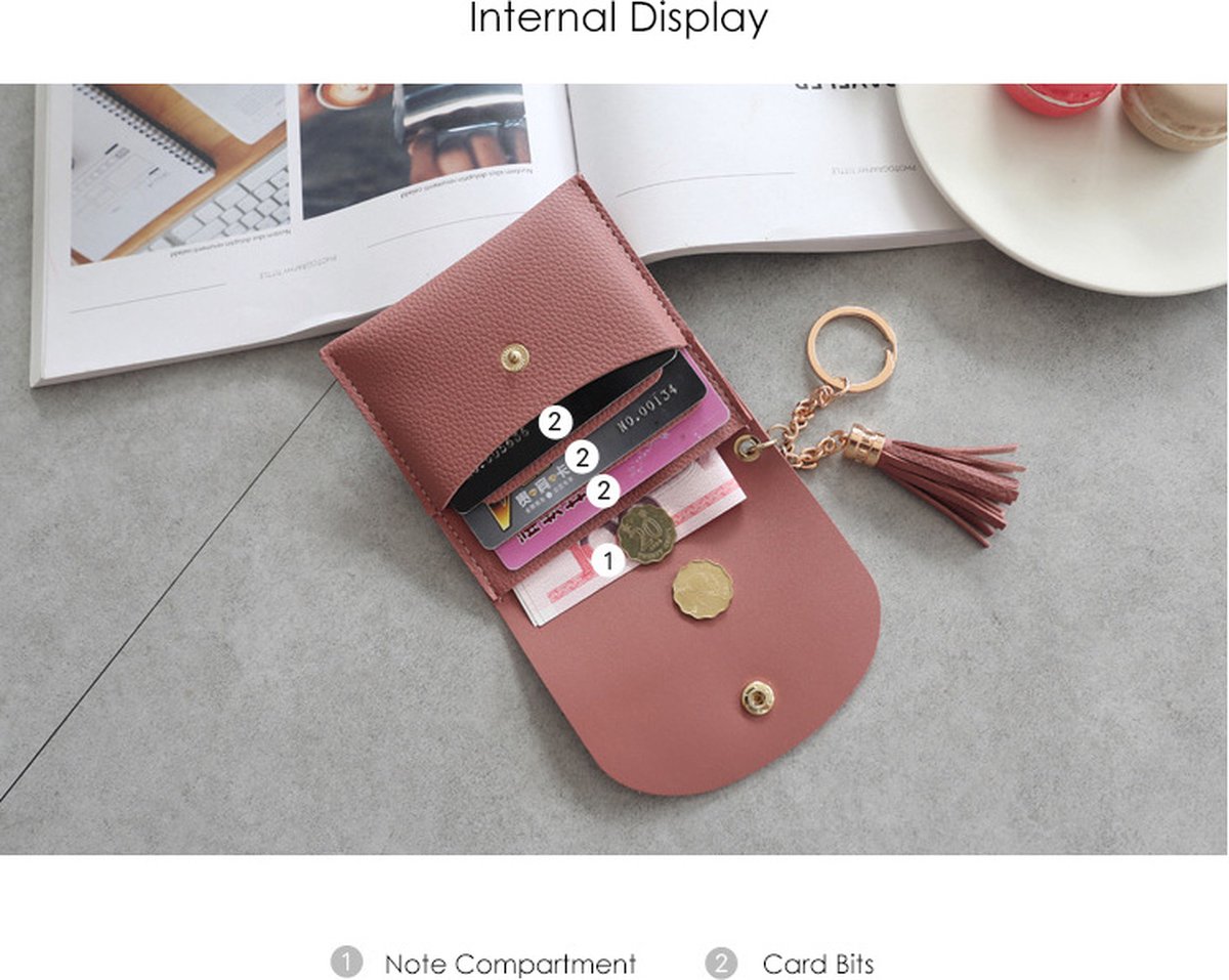 Wallet & Card Holder for 6 Cards | Credit Card Holder | With Cash Compartment | Card Holder | Wallet | PU Leather | Grey - Image 2