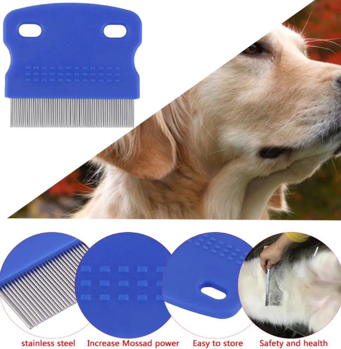 Lice Comb | Lice Brush | Flea Comb | Nits Comb | Lice Remover | Stainless Steel Brushes | Plastic Barrel | Fine | Random Color - Image 3