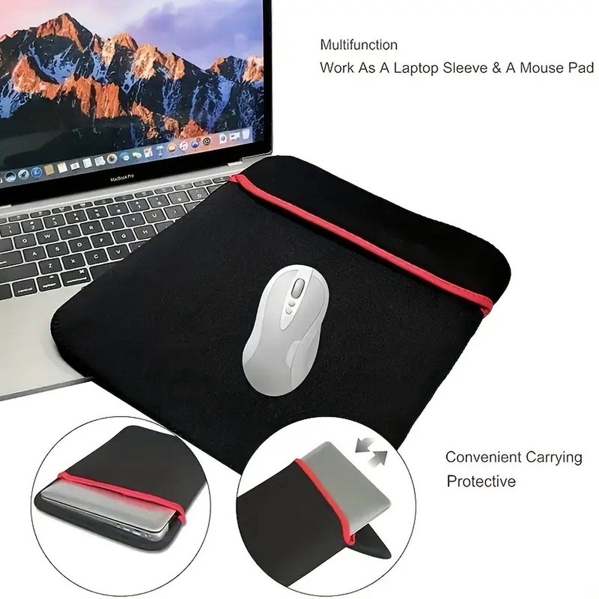 Universal Laptop Sleeve for 14-inch Laptops | Laptop Case | Tablet Sleeve | Tablet Case | Neoprene | Tablet Soft Case | Storage Case - Image 2