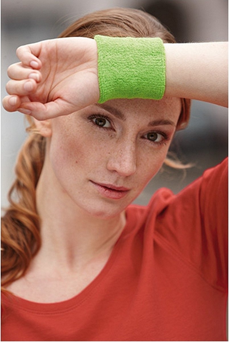 Fuchsia wrist sweatbands 2 pieces - Image 3
