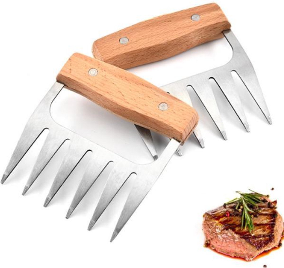 BBQ Meat Claws | Pulled Pork Claws | Pulled Chicken | Meat Claws | Set of 2 - Image 1