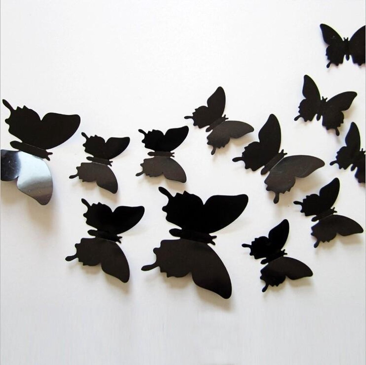Solid black 3D butterflies - Image 1