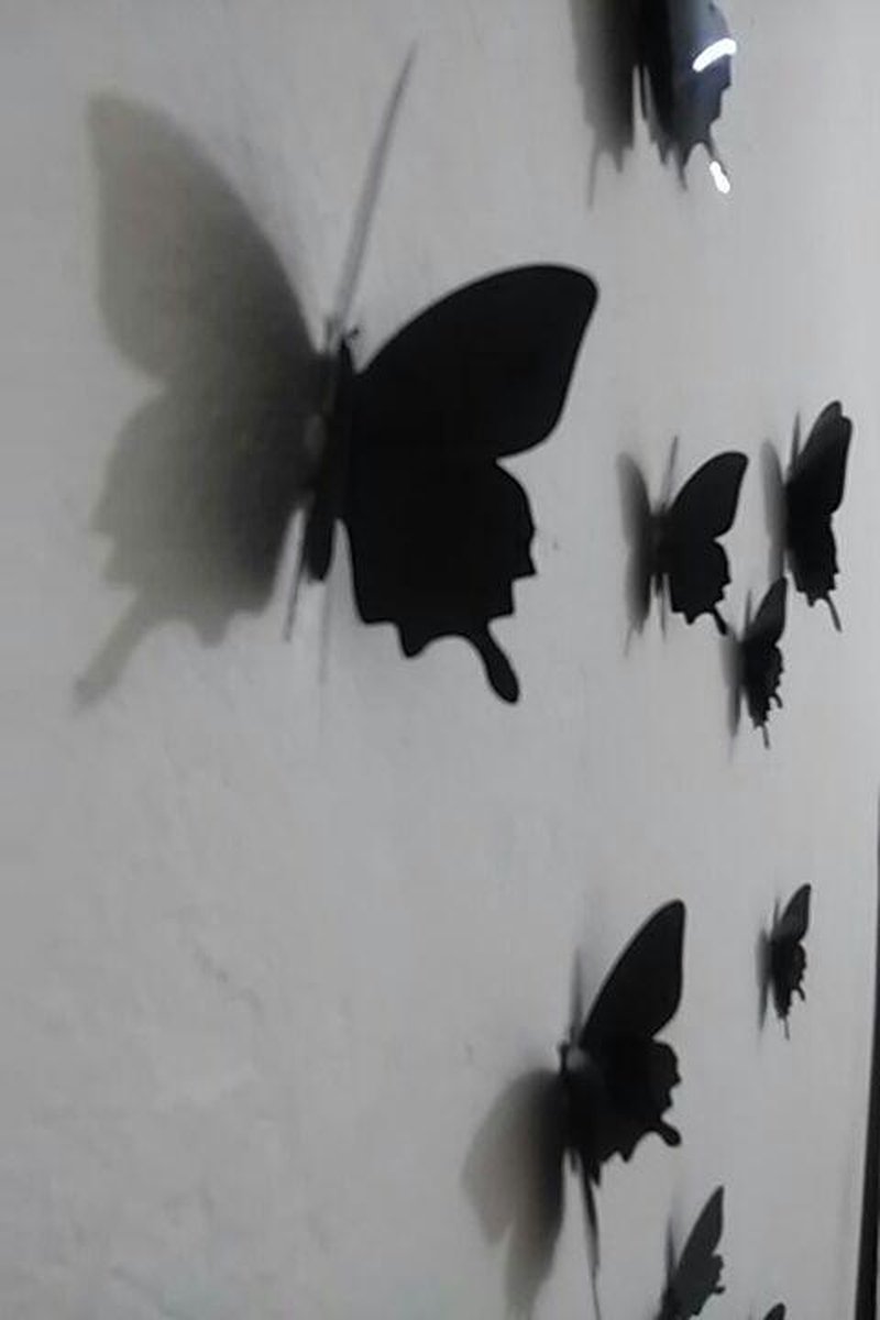 Solid black 3D butterflies - Image 2