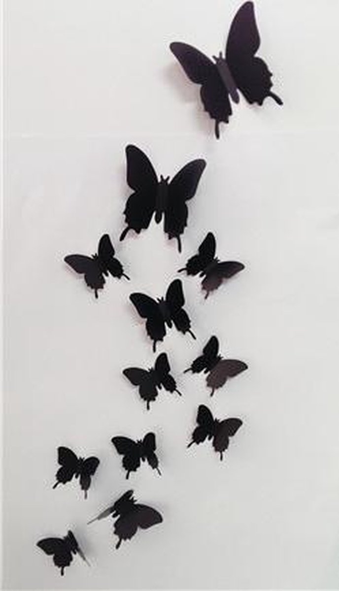 Solid black 3D butterflies - Image 4