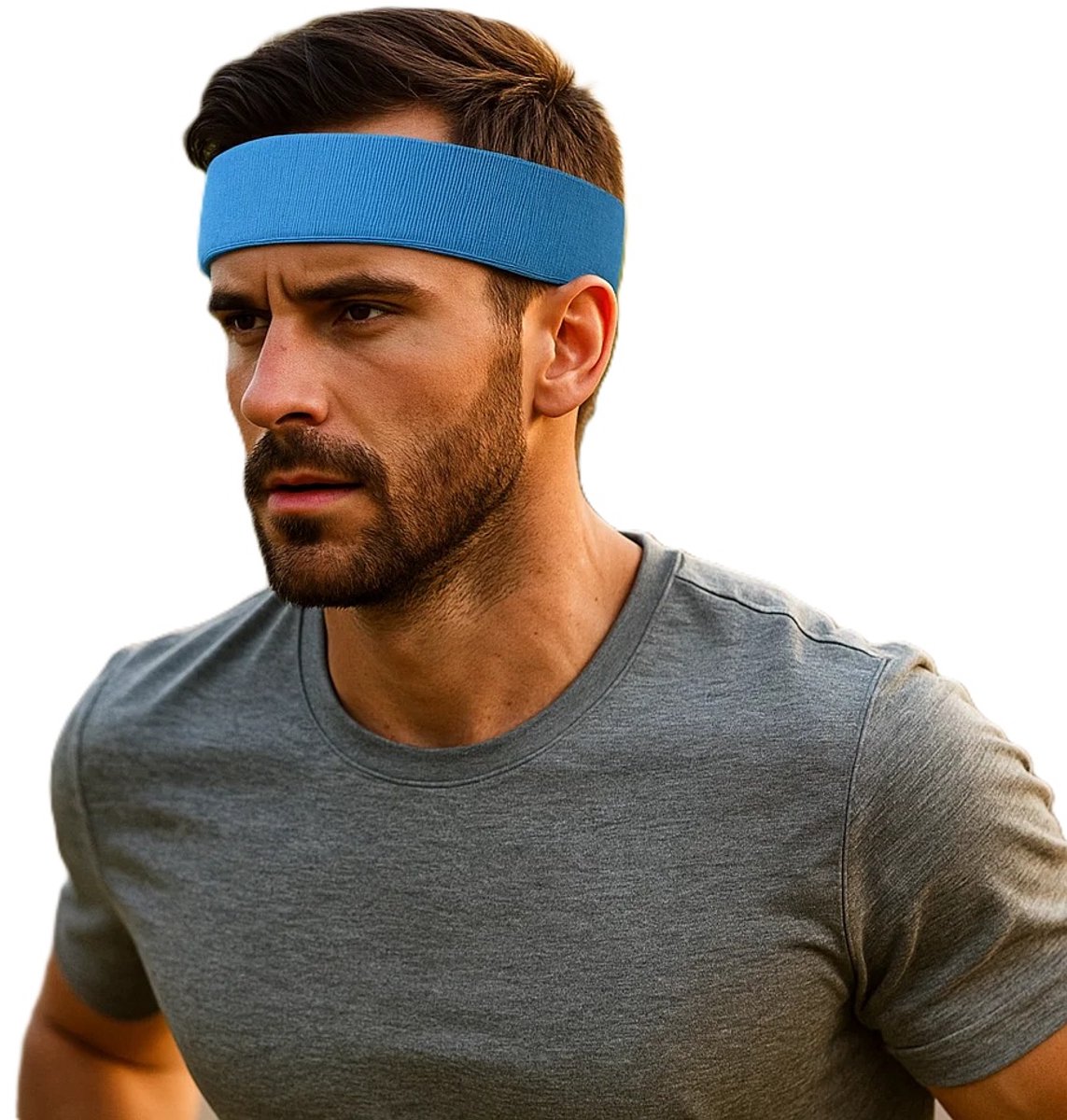 Headband | Headband | Sweatband | Sweatbands | Head | Sports band | Light blue - Image 1