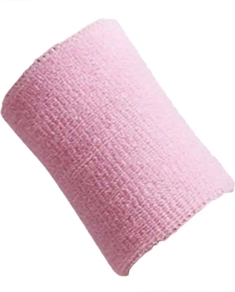 Wristbands Set of 2 | Sweatband | Sweatbands | Wrist | Sports Bands | 1 Piece | 8 x 8 CM | Light Pink - Image 2