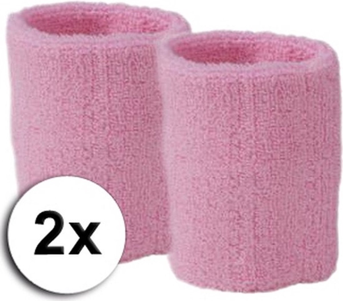 Wristbands Set of 2 | Sweatband | Sweatbands | Wrist | Sports Bands | 1 Piece | 8 x 8 CM | Light Pink - Image 4