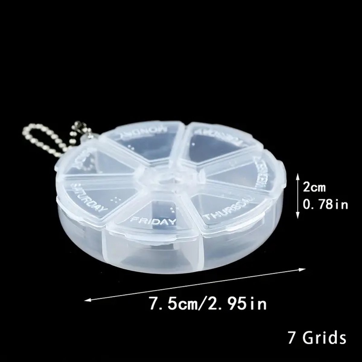 Pill box | Pill box | Medicine box | Tablet dispenser | Pill box | 7 days | Purple - Image 2