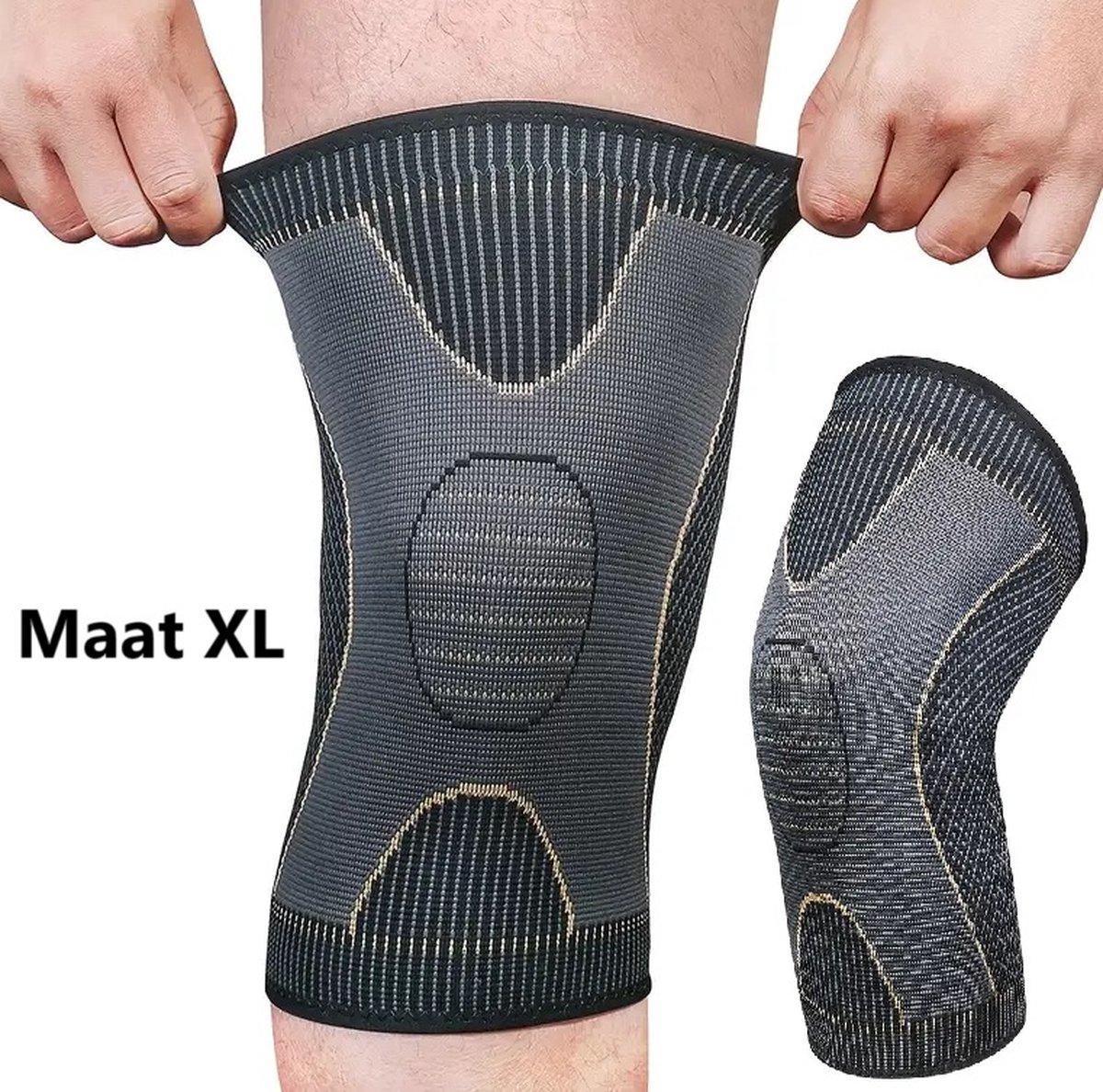 Compression Knee Brace Copper Infused | Knee Support | Knee Protector | Knee Bandage | Knee Support | 1 Piece | Size XL - Image 1