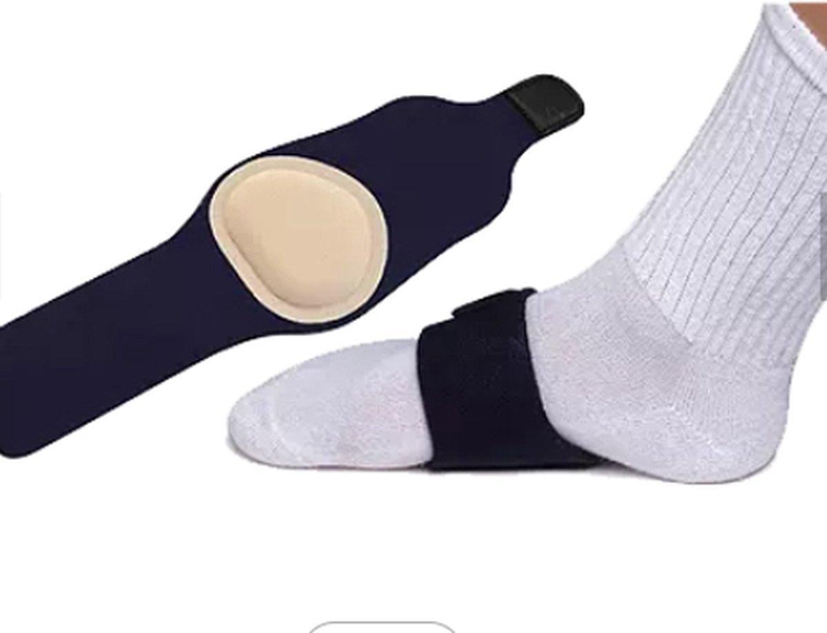 Elastic Midfoot Support Cushions | Arch Brace | Insoles for Flat Feet | Brace for Flat Feet | Adjustable | Black | 2 Pieces - Image 4