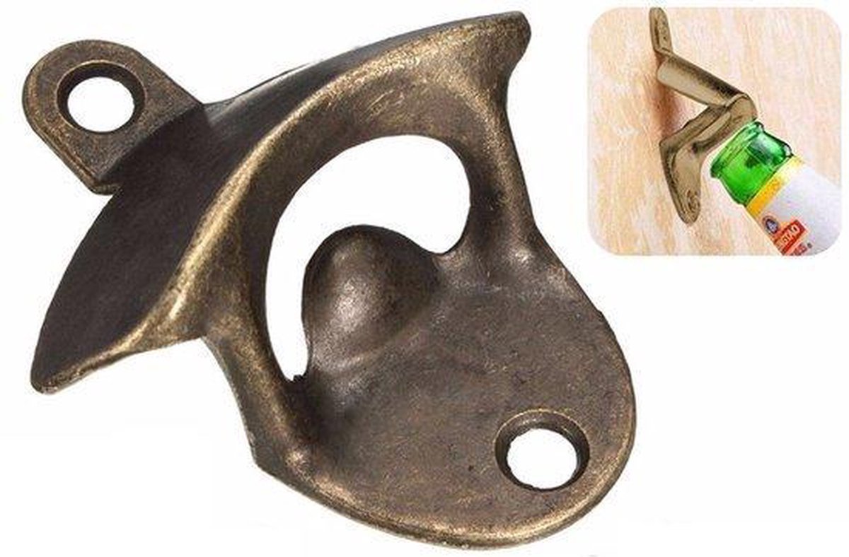 Wall Bottle Opener | Wall Bottle Opener | Wall Bottle Opener | Includes 2 Screws | Bronze - Image 4