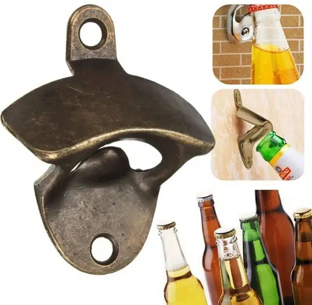 Wall Bottle Opener | Wall Bottle Opener | Wall Bottle Opener | Includes 2 Screws | Bronze - Image 5