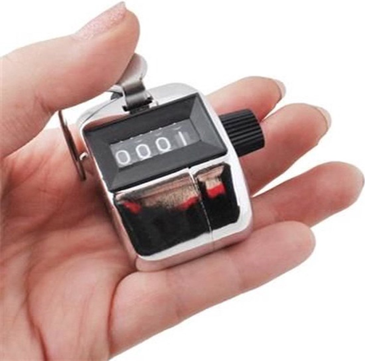 Handheld Counter | People Counter | Manual Click Counter | 4-Digit | Silver | 2 Pieces! - Image 3