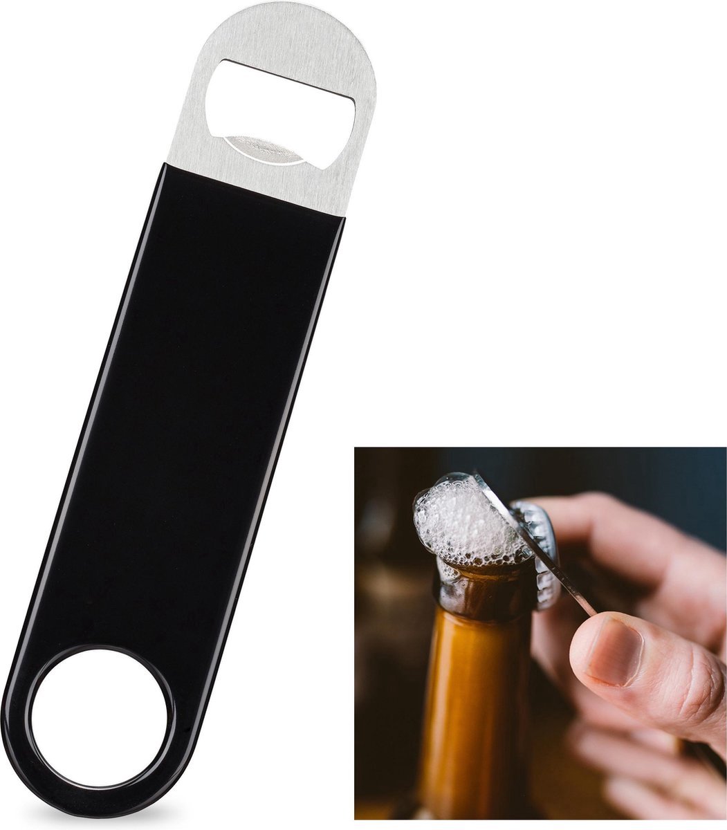 Relaxdays beer opener - beer bottle opener - gastronomy - stainless steel - 1 Piece - Image 1