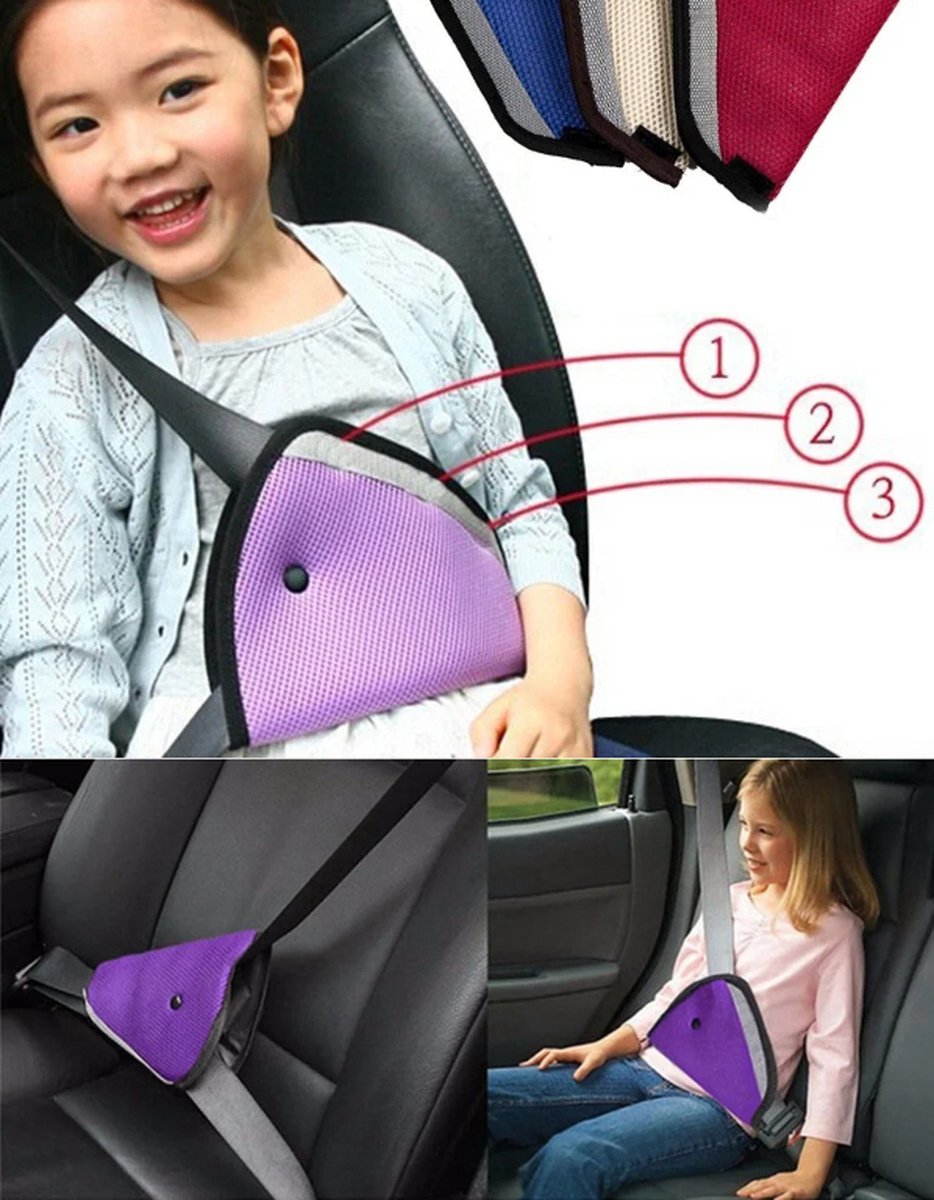 Car Seatbelt Cover | Child Seatbelt Protector | Child Seatbelt Cushion | Seatbelt Tensioner | Child Safety | Red - Image 5