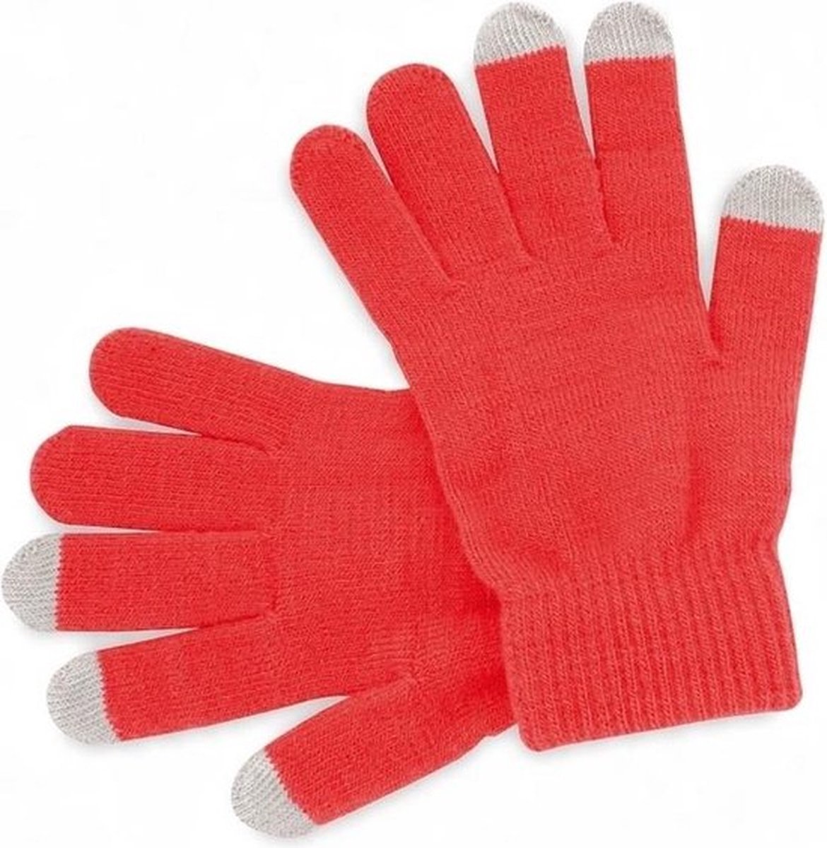 Touchscreen Gloves | Mittens | Touch Tip Gloves | Scandinavian Pattern | Unisex | For Adults | One Size | Red - Image 5