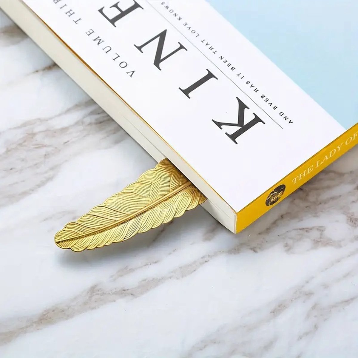 Feather Shaped Bookmark | Bookmark | Bookmark | Metal | 11.4 cm | Silver - Image 3