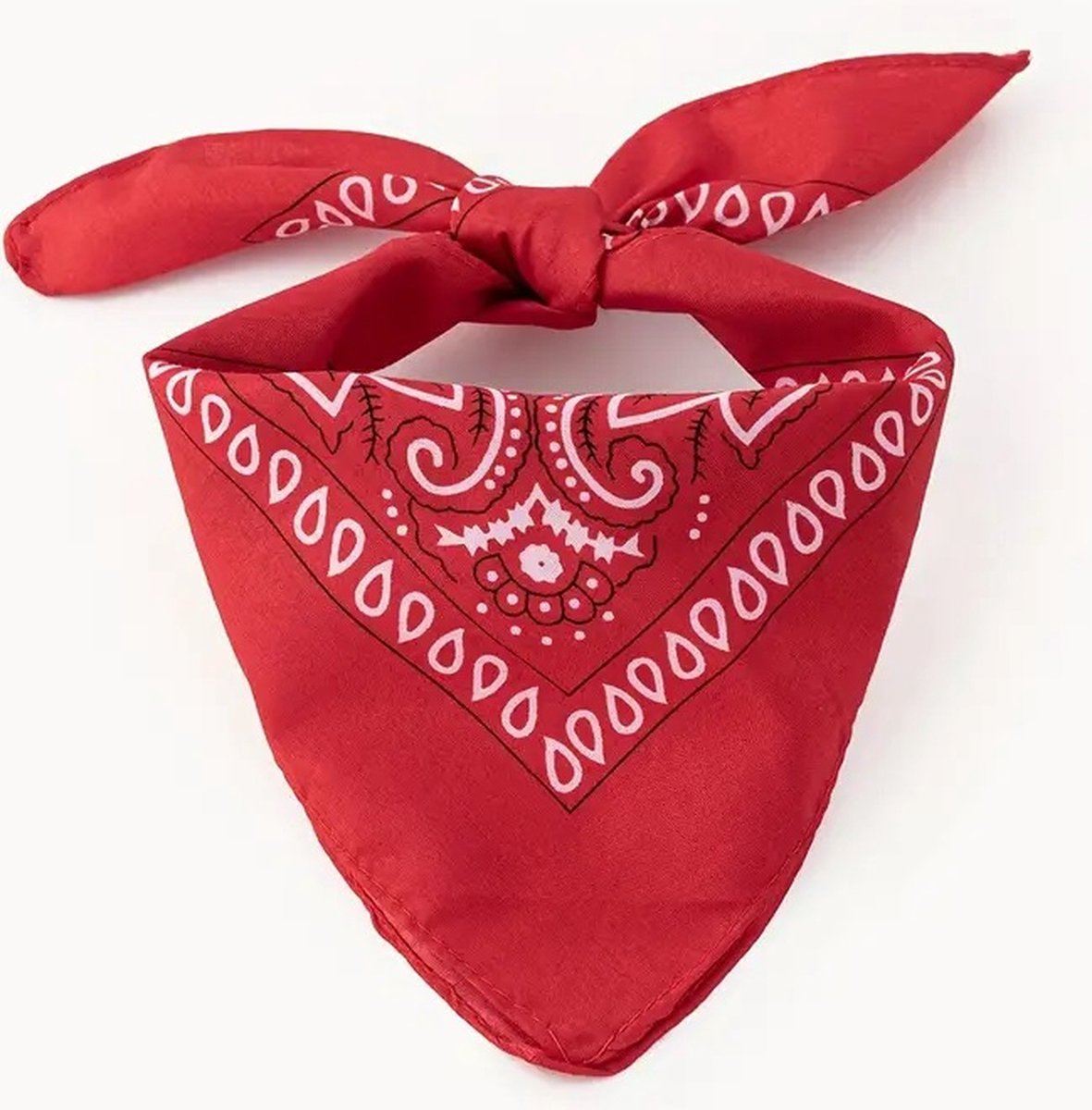 Bandana | Unisex | Farmer's Handkerchief | Headband | Red - Image 2
