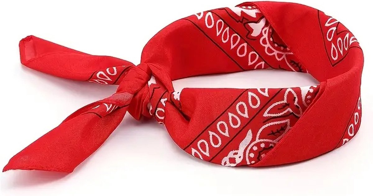 Bandana | Unisex | Farmer's Handkerchief | Headband | Red - Image 3