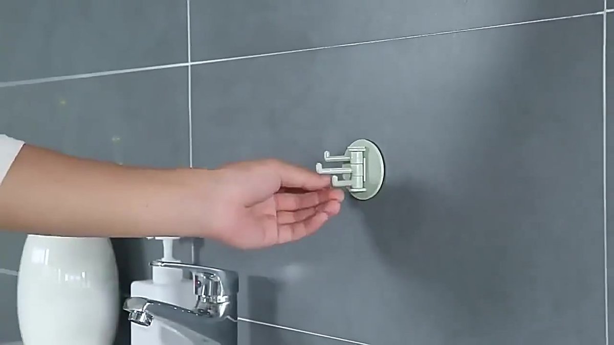 Self-Adhesive Wall Hooks | Towel Hook | Cutlery Hook | Towel Holder | Swivel Hook | 4 Piece | Beige - Image 2