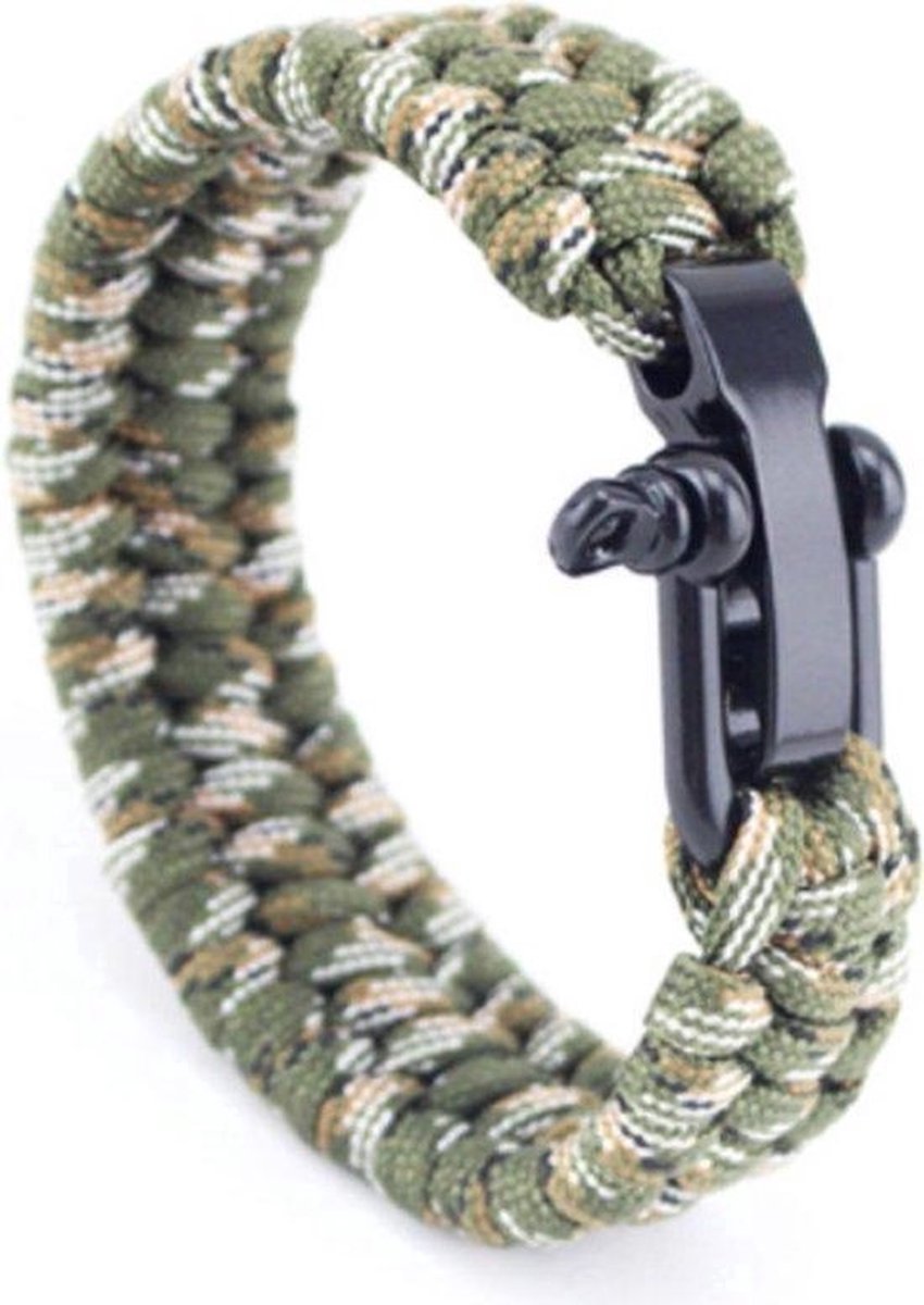 Paracord Survival Bracelet I Paracord Survival Bracelet I Extra Strong I Camouflage - Image 1