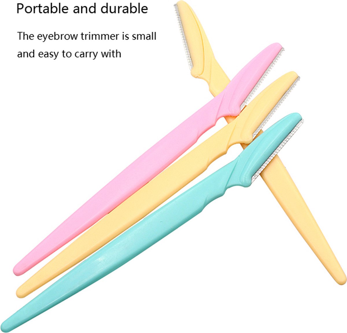 Eyebrow Scissors | Eyebrow Razor | Face Blade | Upper Lip Hair Removal | Hair Removal Blade | 3 Pieces - Image 4