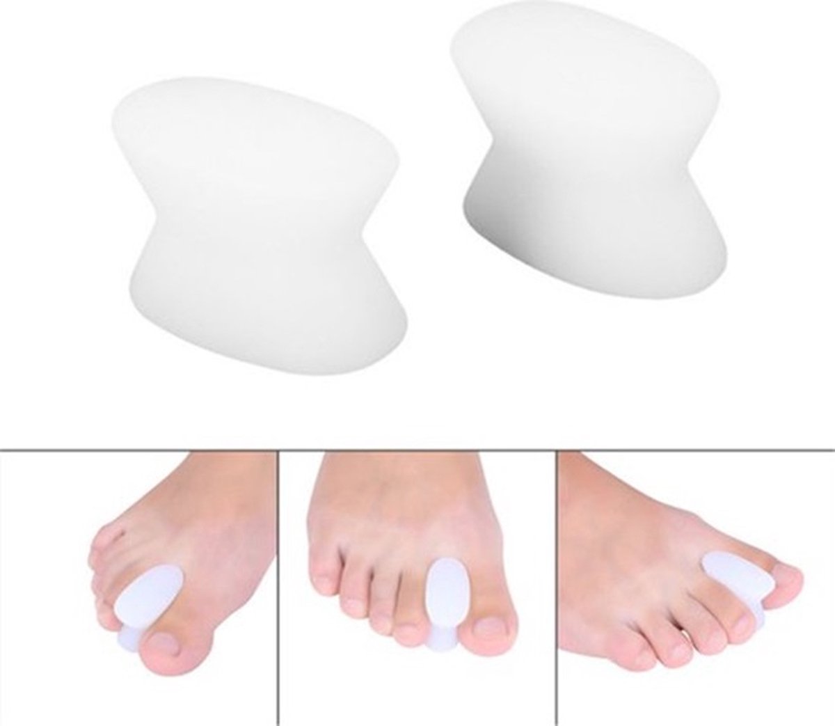 Toe Spreader | Silicone Toe Corrector | Hallux Valgus | Toe Straightening | Toe Straightener | Transparent | 2 Pairs - Image 5