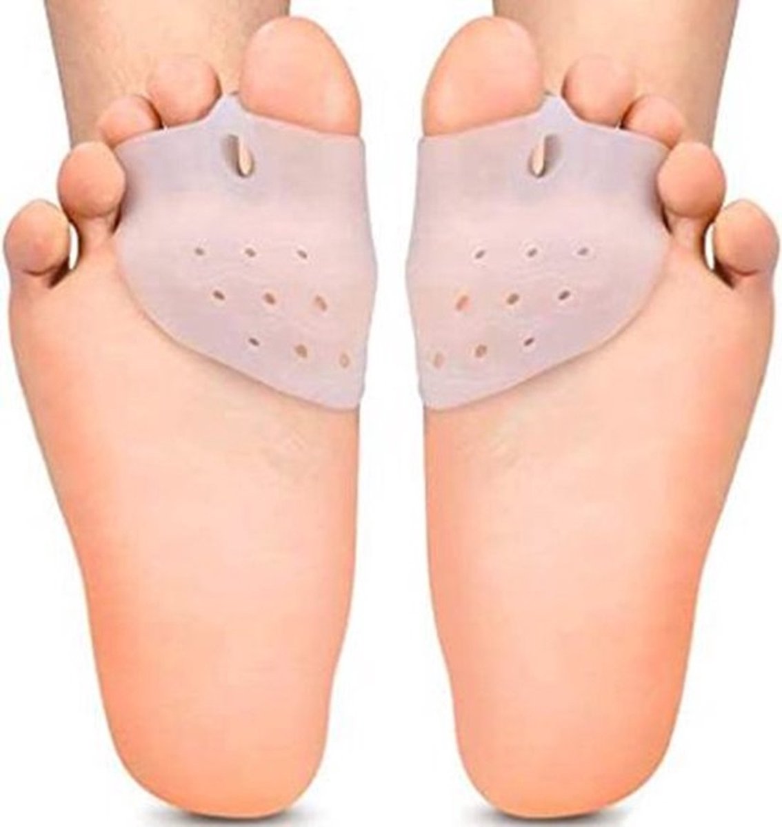 Silicone Toe Separator for 3 Toes | Bunion Protector | Forefoot Cushion | Hallux Valgus Pain Relief | For Shoes | Set of 2 | White - Image 2