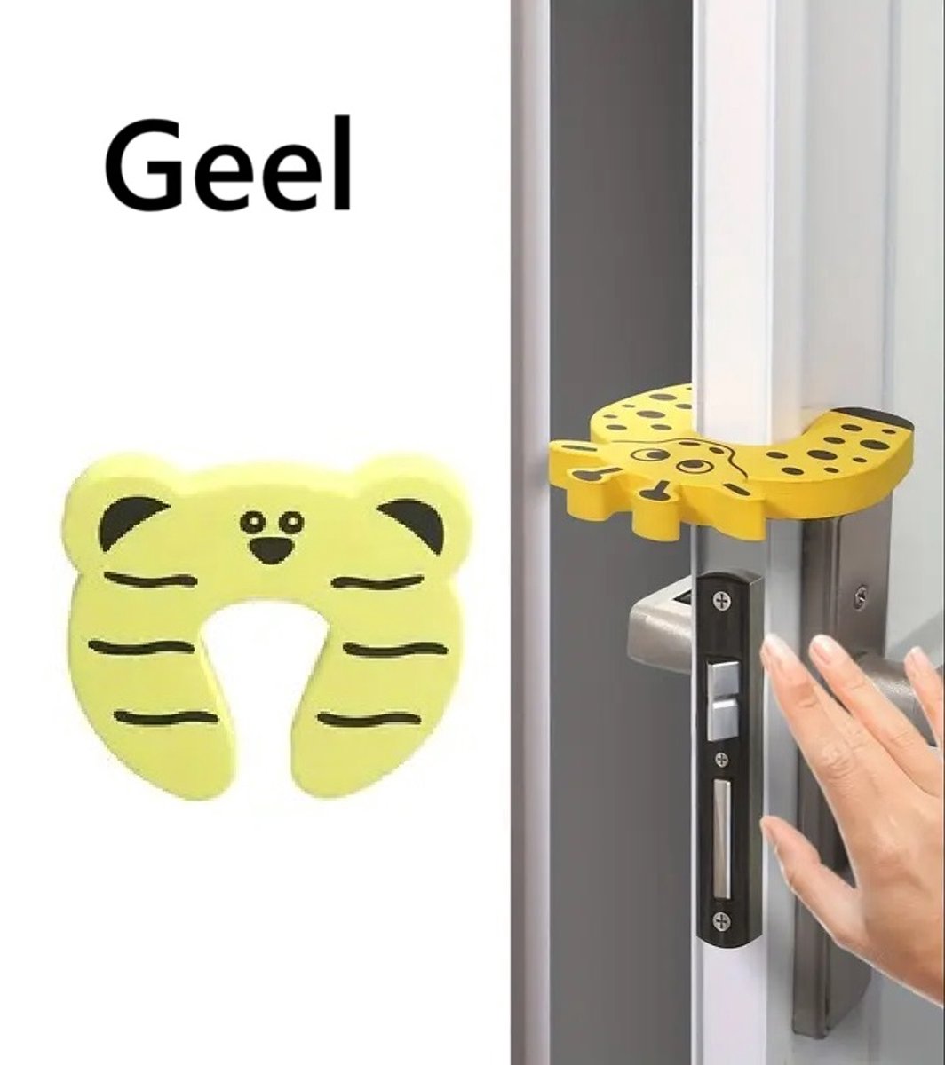 Door stopper Animal I Baby and child Door protector I Door protection I Foam / Foam I Animal door stopper I 1 piece I Yellow - Image 1