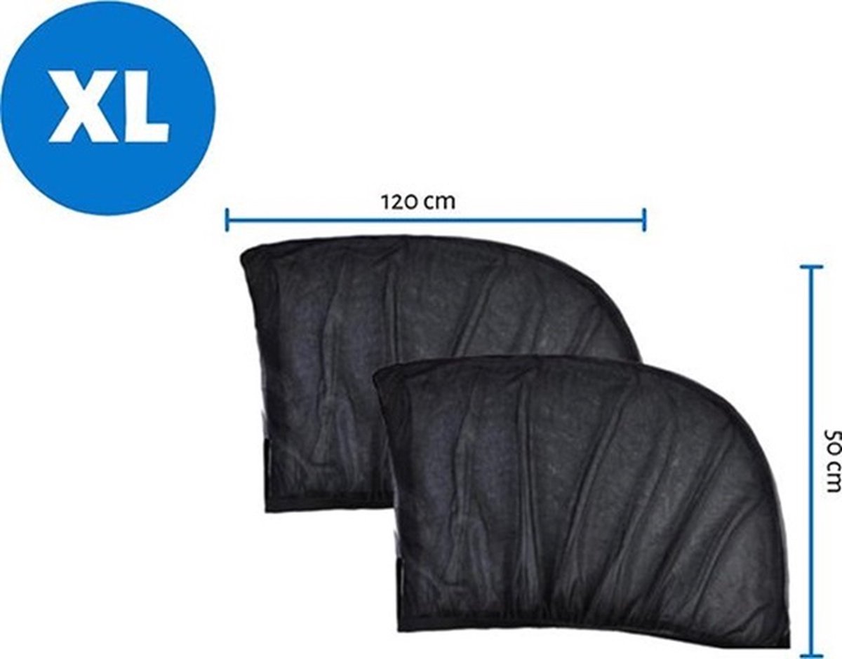 2 Pieces Car Sunshade | Car Sunshade | UV Protection SPF 30 | Rear Window Screen Sun Protection | Sunshade | Black - Image 3