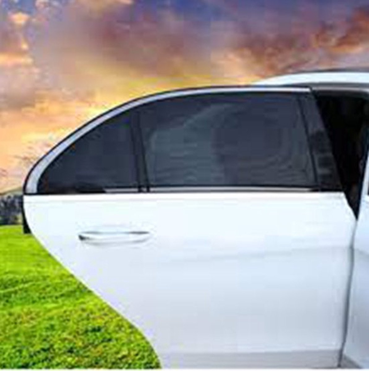 2 Pieces Car Sunshade | Car Sunshade | UV Protection SPF 30 | Rear Window Screen Sun Protection | Sunshade | Black - Image 5